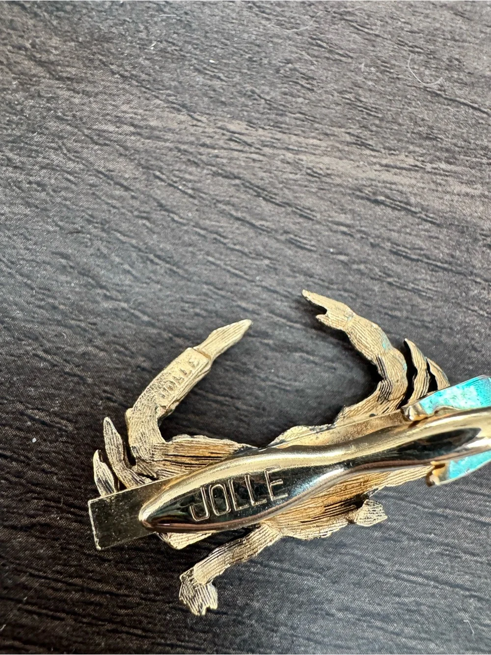 Vintage Gold Crab Hair Clip - Women's Hair Accessory / Pin, Costume